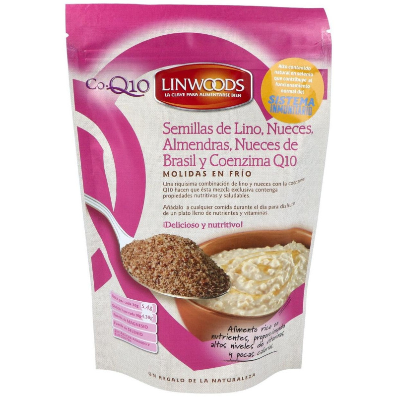 Semillas de Lino con Nueces Almendras Q10 200gr - Linwoods