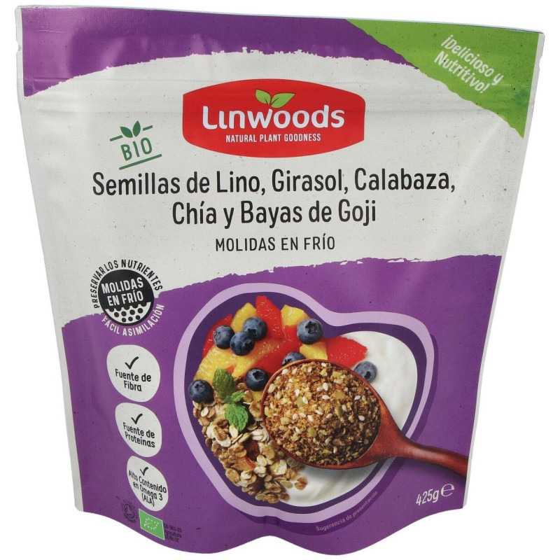 Semillas Lino Calabaza Girasol Chia Goji 425gr - Linwoods