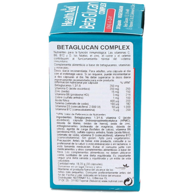 Betaglucan Complex 30caps - Health Aid