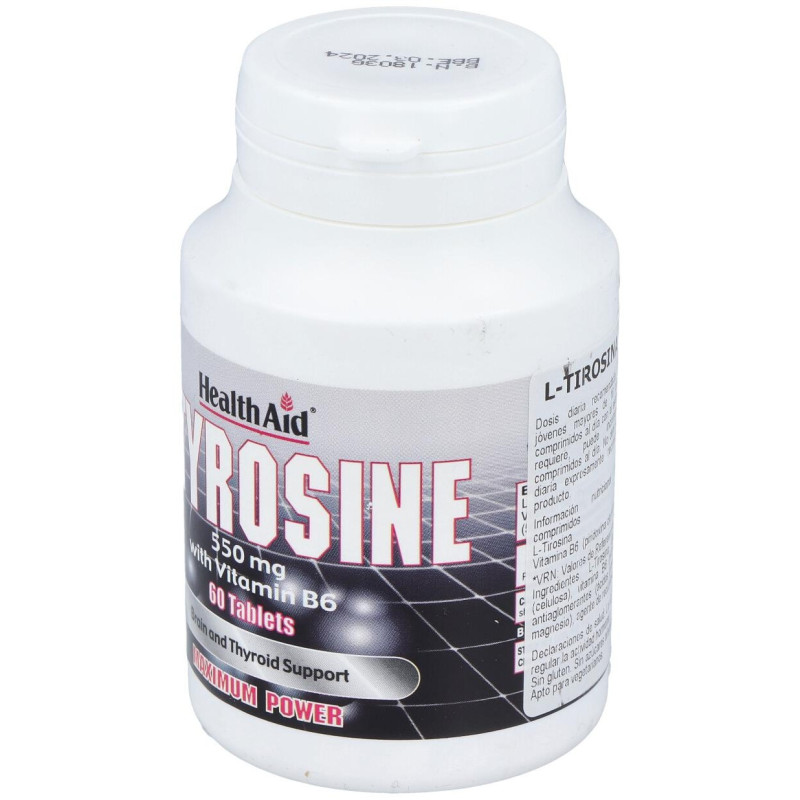 Healthaid L-Tirosina 550Mg 60 Tabletas