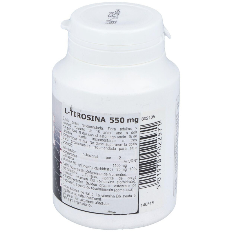 Healthaid L-Tirosina 550Mg 60 Tabletas