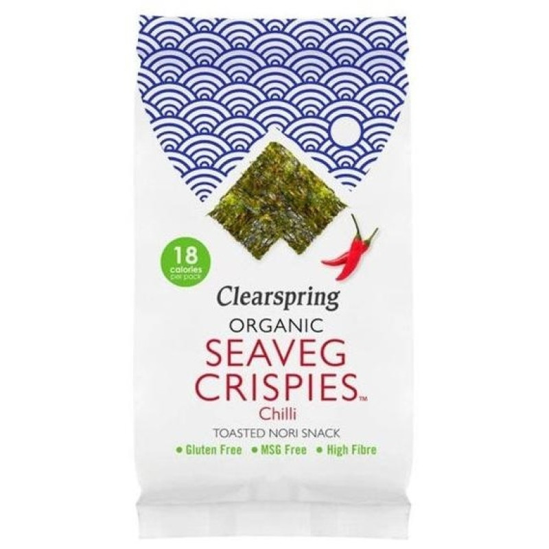 Alga Nori Tostada Chili Snack 4g - Clearspring