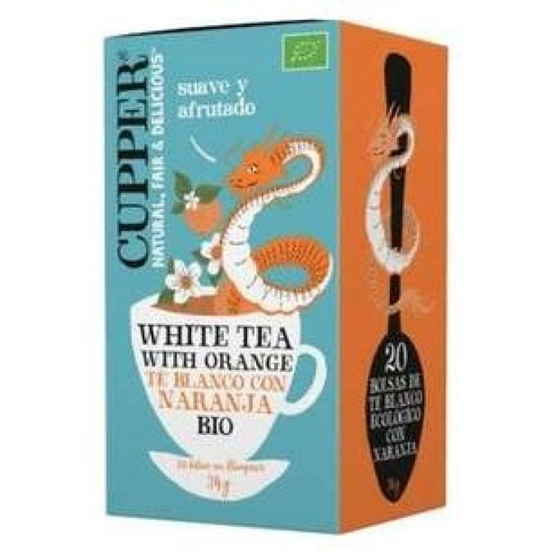 Te Blanco con Naranja Infusion 20bolsitas. Bio - Cupper