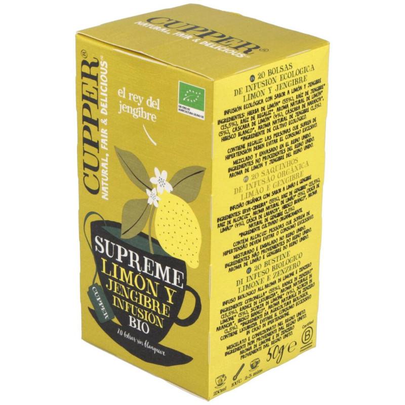 Limon Y Jengibre Infusion 20 Bolsitas.Bio