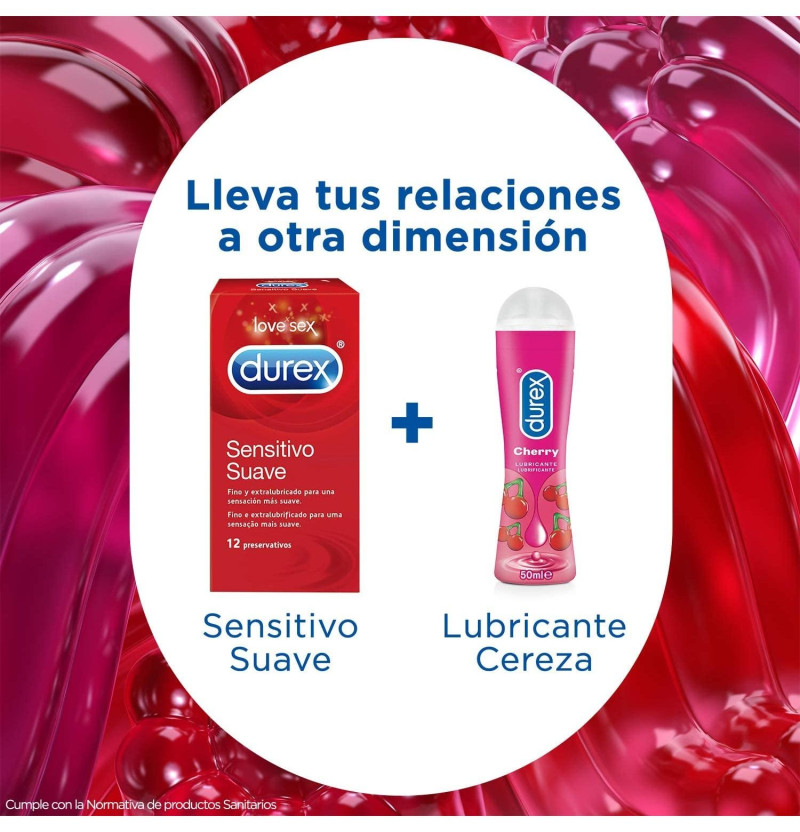 Durex Play Cherry Pleasure Gel - Lubricante Hidrosoluble Intimo (50 ml) - Reckitt Benckiser