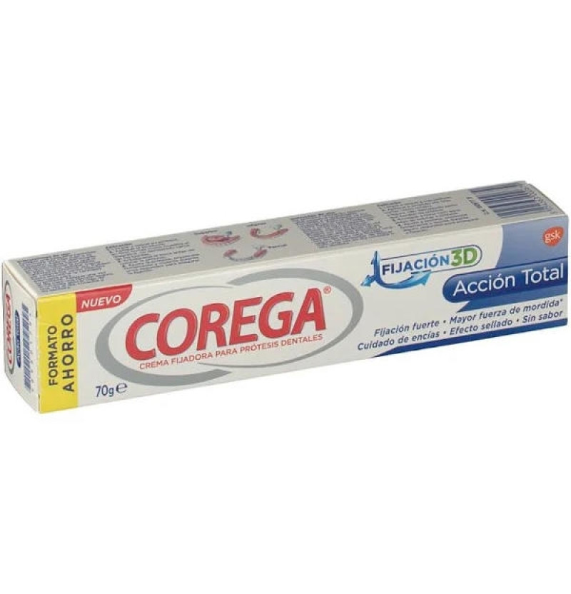 Corega Acción Total Crema Fijadora - Adhesivo Protesis Dental (70 g) - Glaxosmithkline