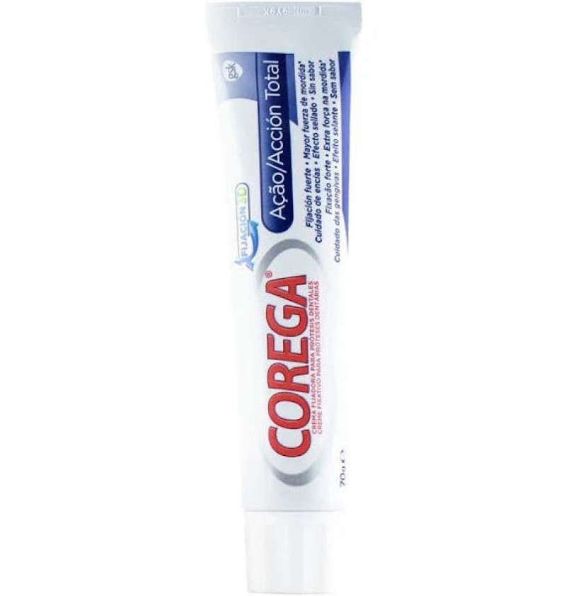 Corega Acción Total Crema Fijadora - Adhesivo Protesis Dental (70 g) - Glaxosmithkline