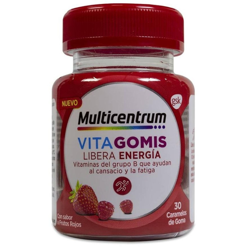 Vitagomis Energía Sabor Frutos Rojos, 30 Gominolas - Multicentrum