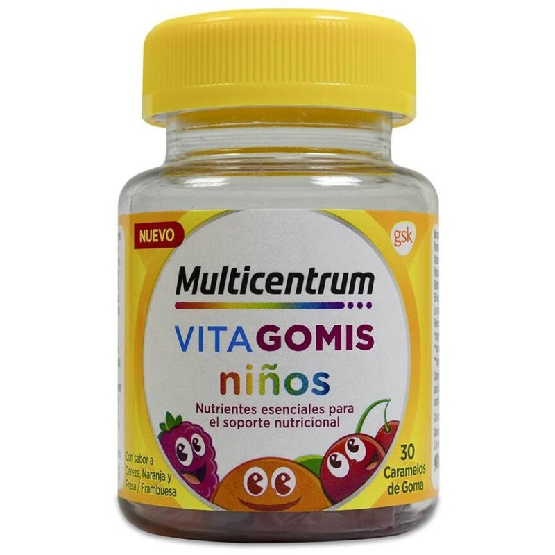 Vitagomis Niños Sabor Frutas, 30 Gominolas - Multicentrum