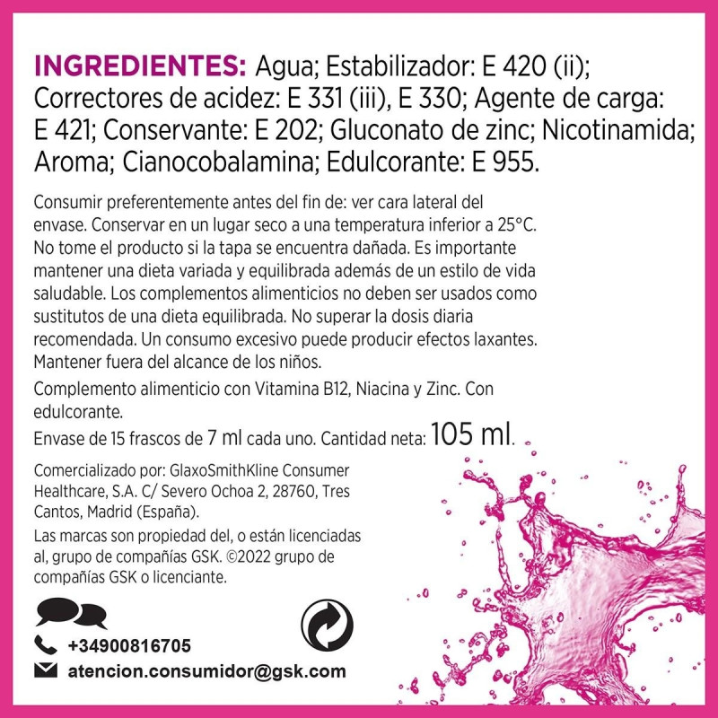 Energia y Vitalidad Sabor Frambuesa 15 Amp - Multicentrum