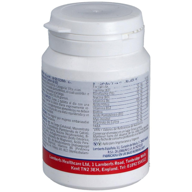 Vitamin B50 Complex 60tab 8029 - Lamberts