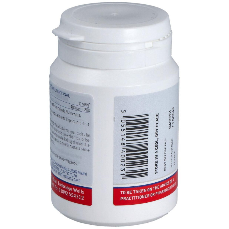 Ácido Fólico 400g 100 Tabletas - Lamberts