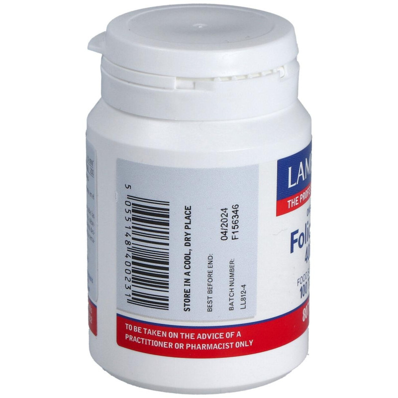 Ácido Fólico 400g 100 Tabletas - Lamberts