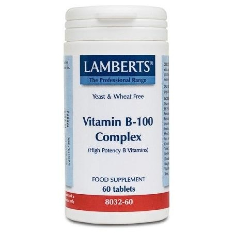 Vitamin B100 Complex 60tab 8032 - Lamberts