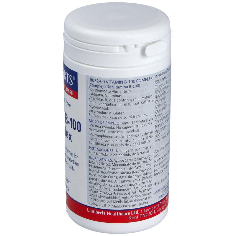 Vitamin B100 Complex 60tab 8032 - Lamberts