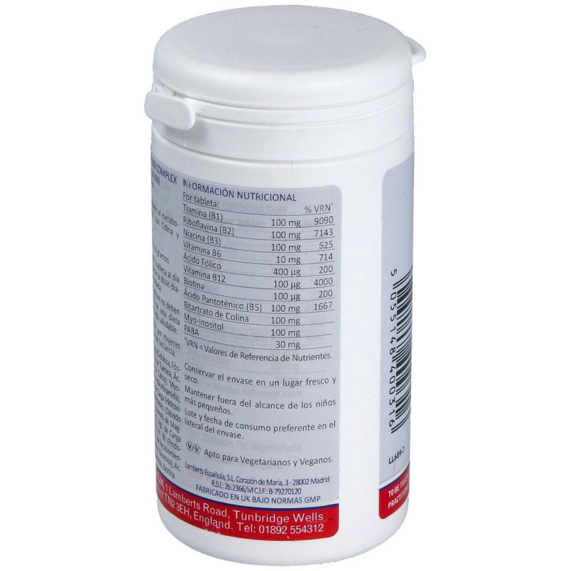 Vitamin B100 Complex 60tab 8032 - Lamberts