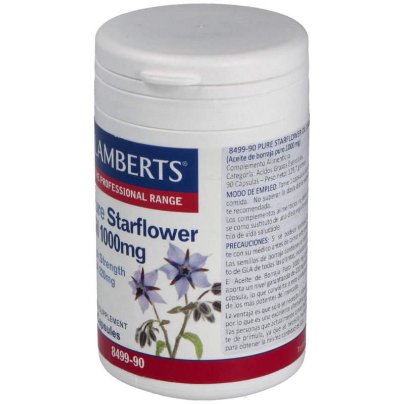 Aceite de Borraja Puro 1000mg(high Gla215mg)90cap - Lamberts