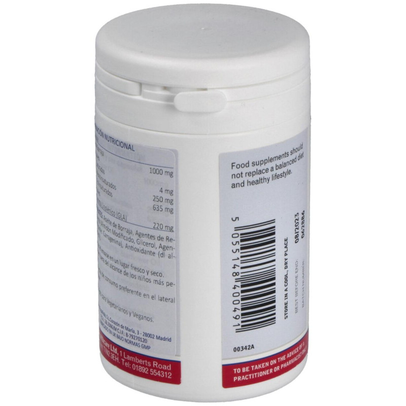 Aceite de Borraja Puro 1000mg(high Gla215mg)90cap - Lamberts