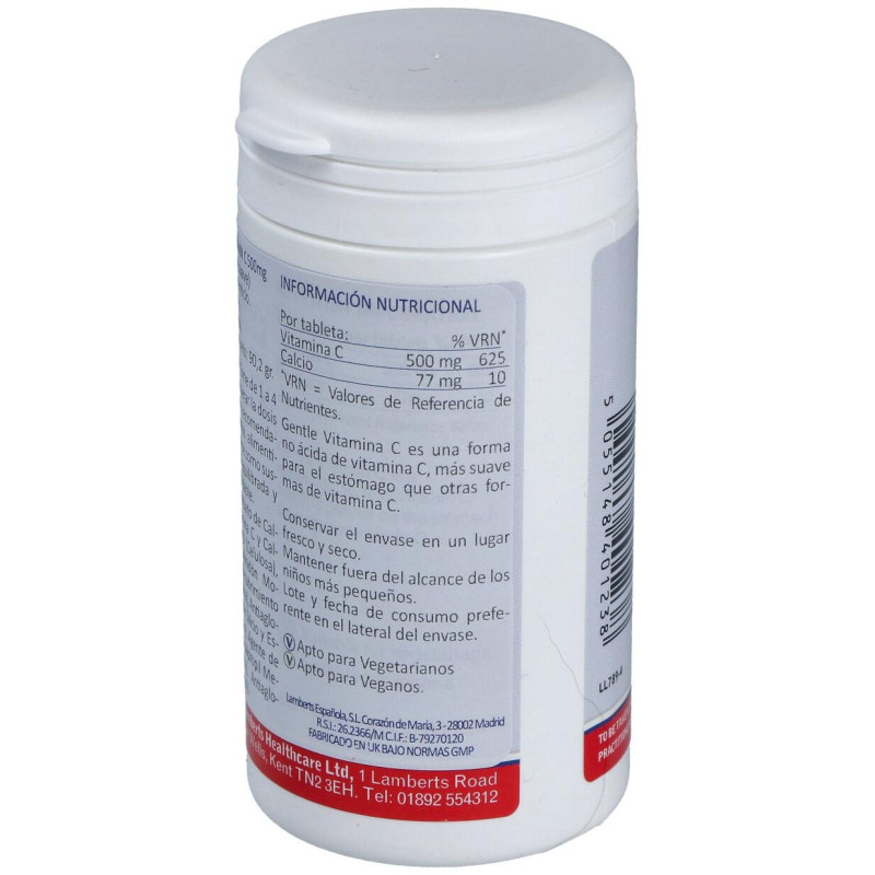 Gentle Vitamina C 500mg 100 Comprimidos - Lamberts
