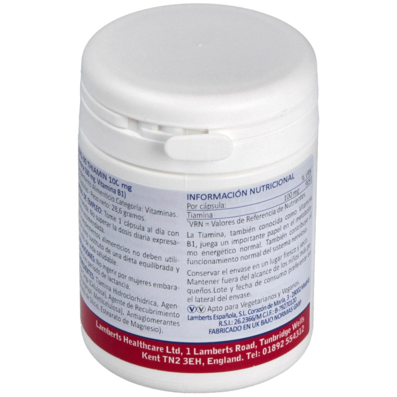 Vitamina B-1 100 Mg.(Tiamina) 90 Cap.