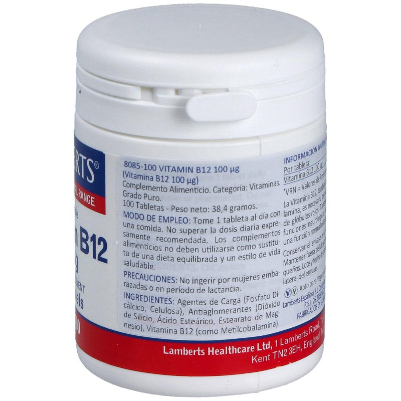 Vitamina B12 100 Mcg. 100 Comp - Lamberts