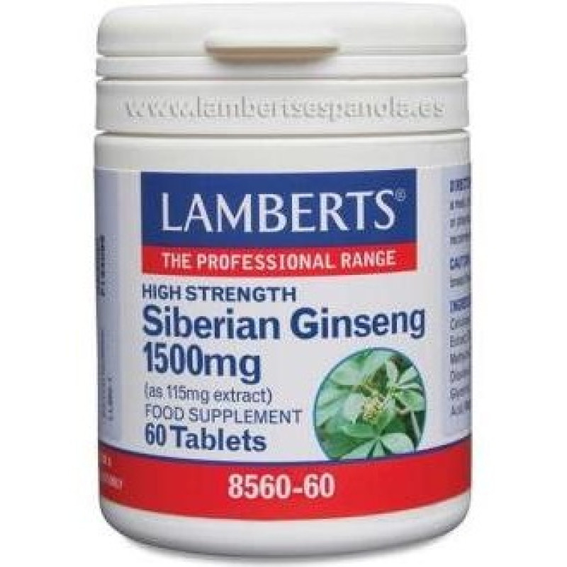 Lamberts Ginseng Siberiano 1500Mg 60 Comp