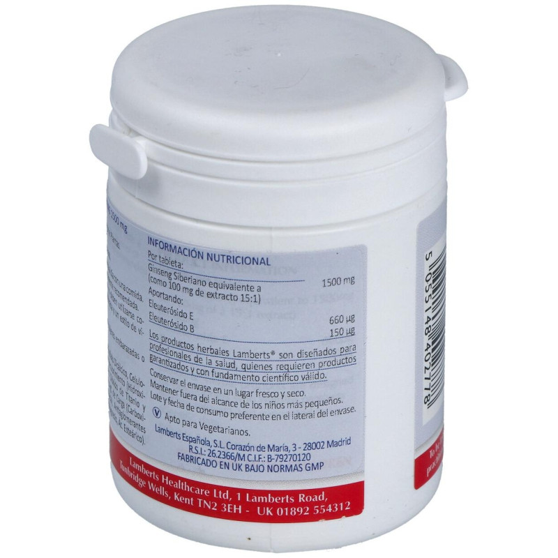 Lamberts Ginseng Siberiano 1500Mg 60 Comp