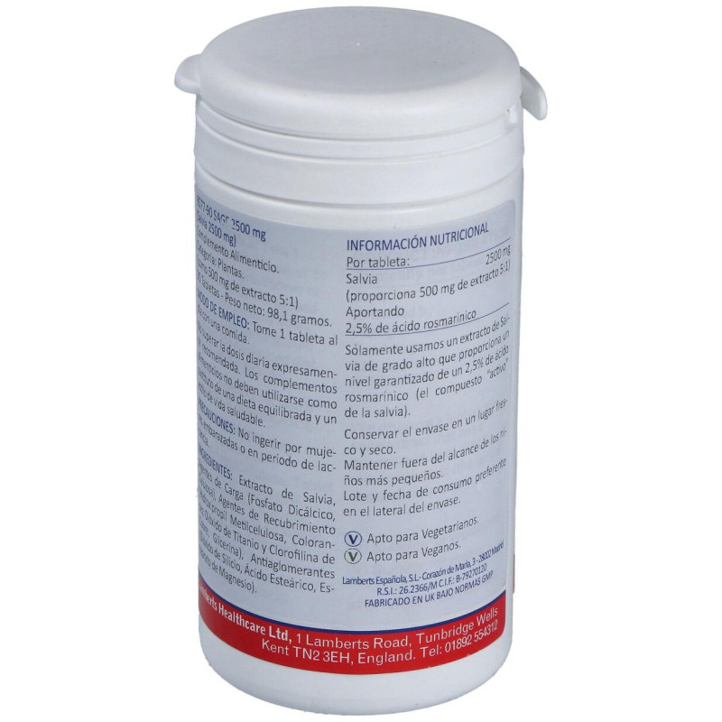 Lamberts Salvia 2500Mg 90Cáps
