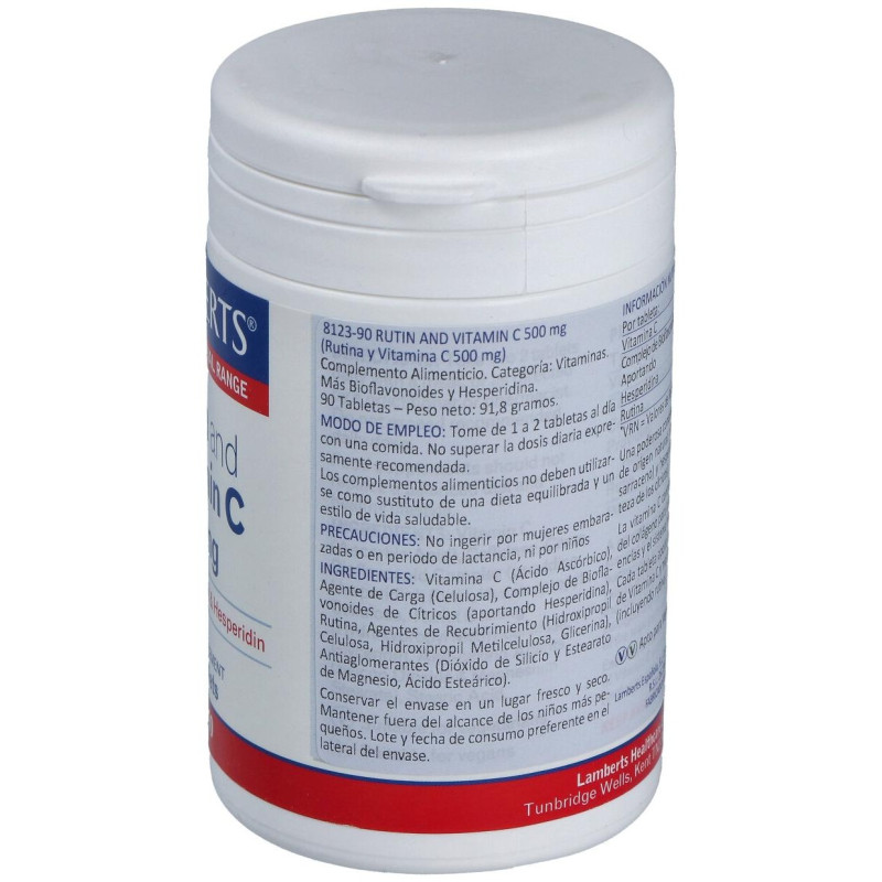Lamberts Rutina Y Vitamina C 500Mg + Bioflavonoides 90 Comprimid