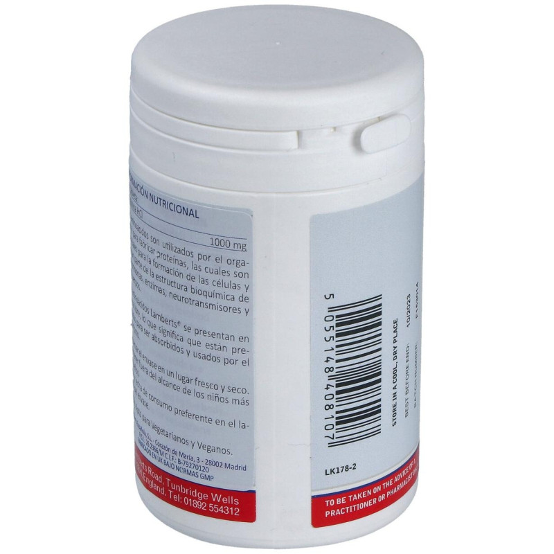 L - Arginina Hci 1000mg 90 Comprimidos - Lamberts