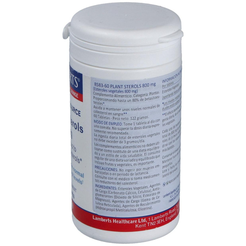 Esteroles Vegetales (plant Sterols) 800mg. 60comp - Lamberts