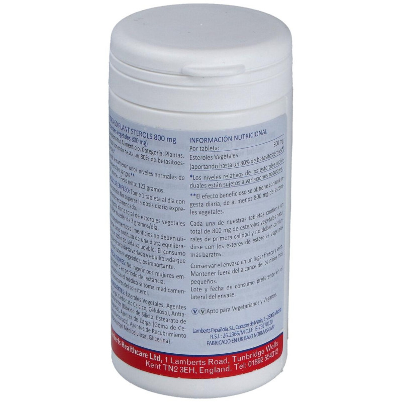 Esteroles Vegetales (plant Sterols) 800mg. 60comp - Lamberts