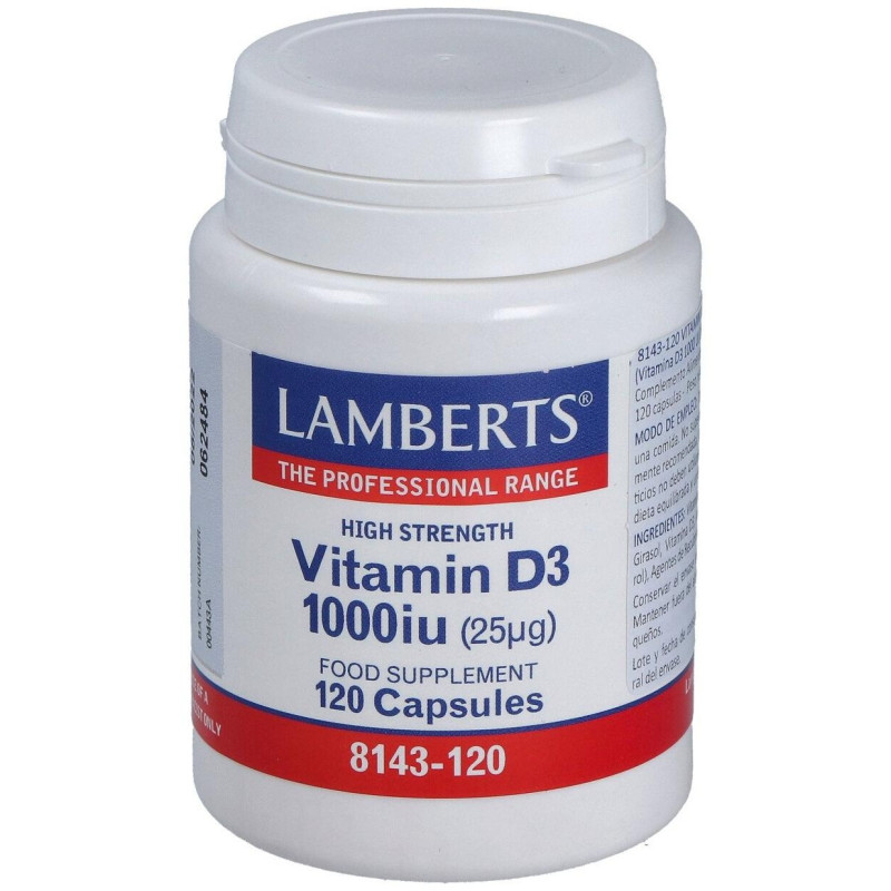 Vitamina D3 1000 Ui (25μg) 120 Cápsulas - Lamberts