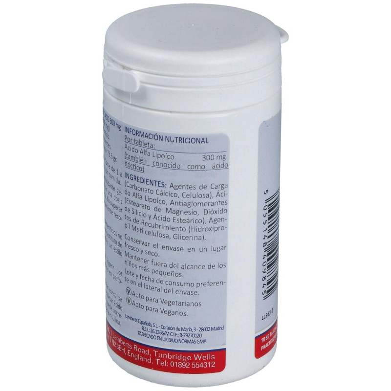 Ácido Alfa Lipoico 90 Tabletas Ref - 8522 - Lamberts
