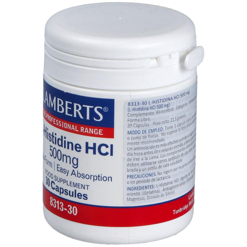 Lamberts L-Histidina Hci 500Mg 30Caps