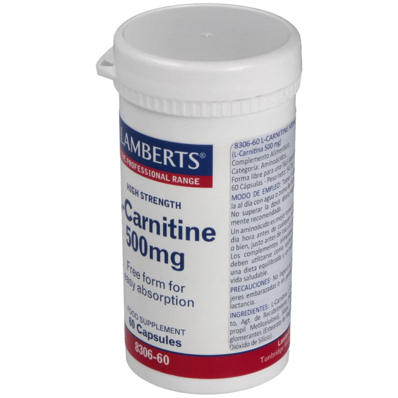 L - Carnitine 500mg 60caps - Lamberts