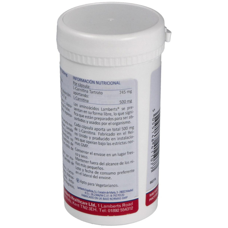 L - Carnitine 500mg 60caps - Lamberts
