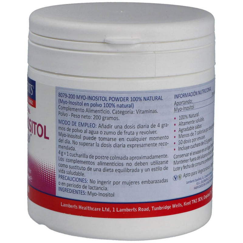 Myoinositol Polvo 100% Natural 200gr - Lamberts