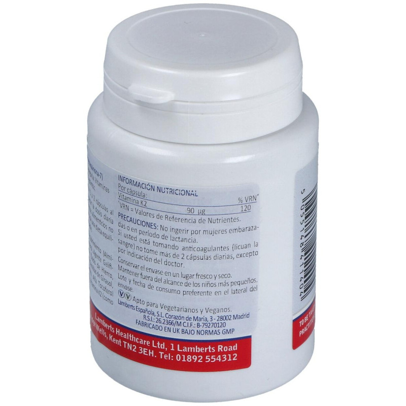 Vitamina K2 90μg 60caps - Lamberts