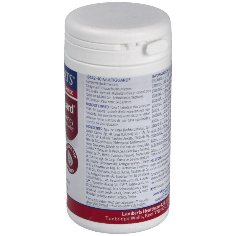 Multi - Guard Vit. y Minerales (una al Dia) 30 Comp - Lamberts
