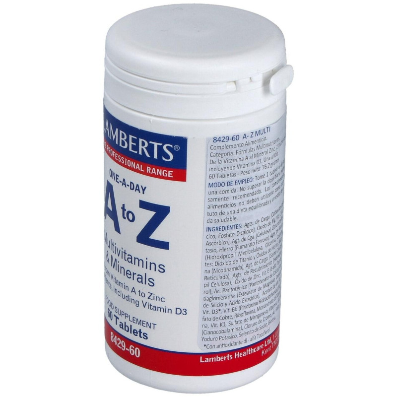 A - Z Multivitaminas y Minerales 60 Cápsulas - Lamberts