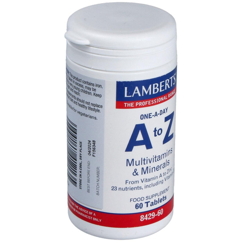 A - Z Multivitaminas y Minerales 60 Cápsulas - Lamberts