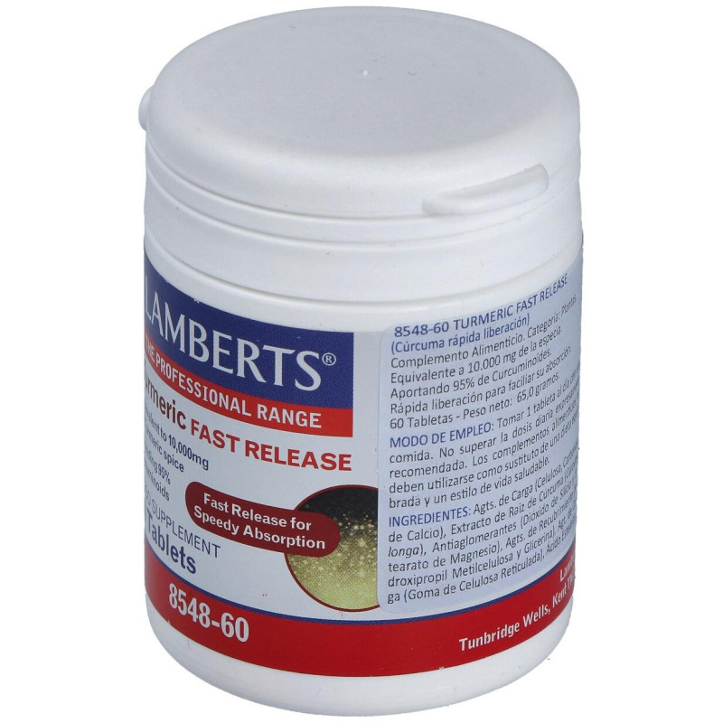 Cúrcuma de Liberación Rápida 60 Tabs - Lamberts