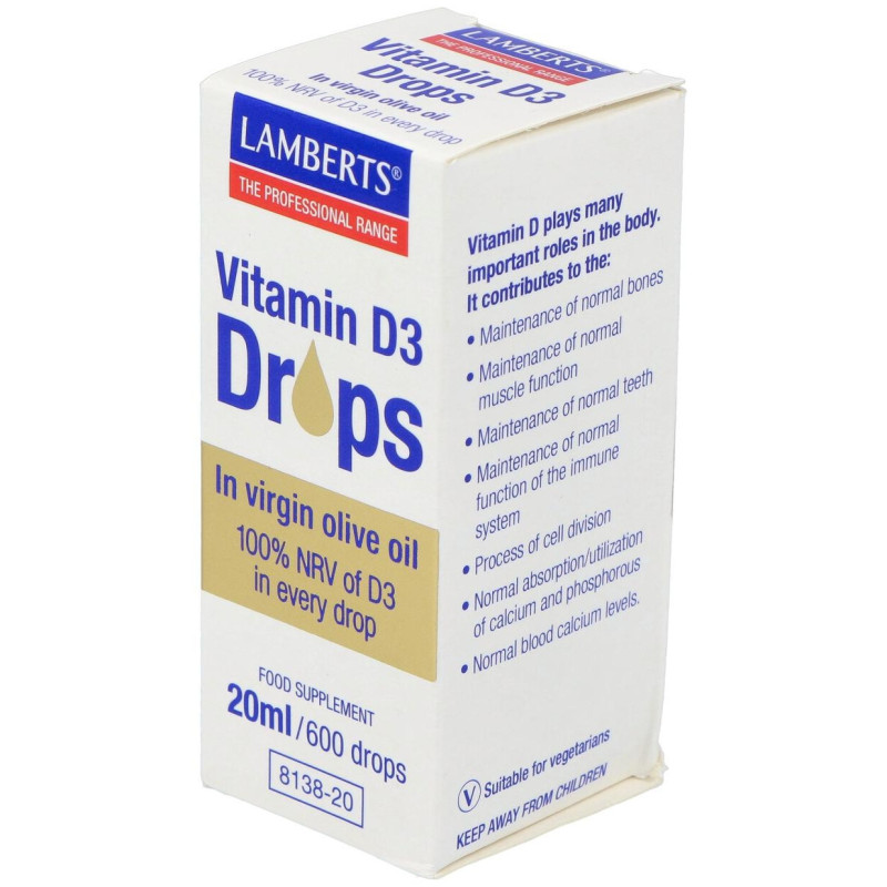 Vitamina D3 en Gotas 20ml - Lamberts