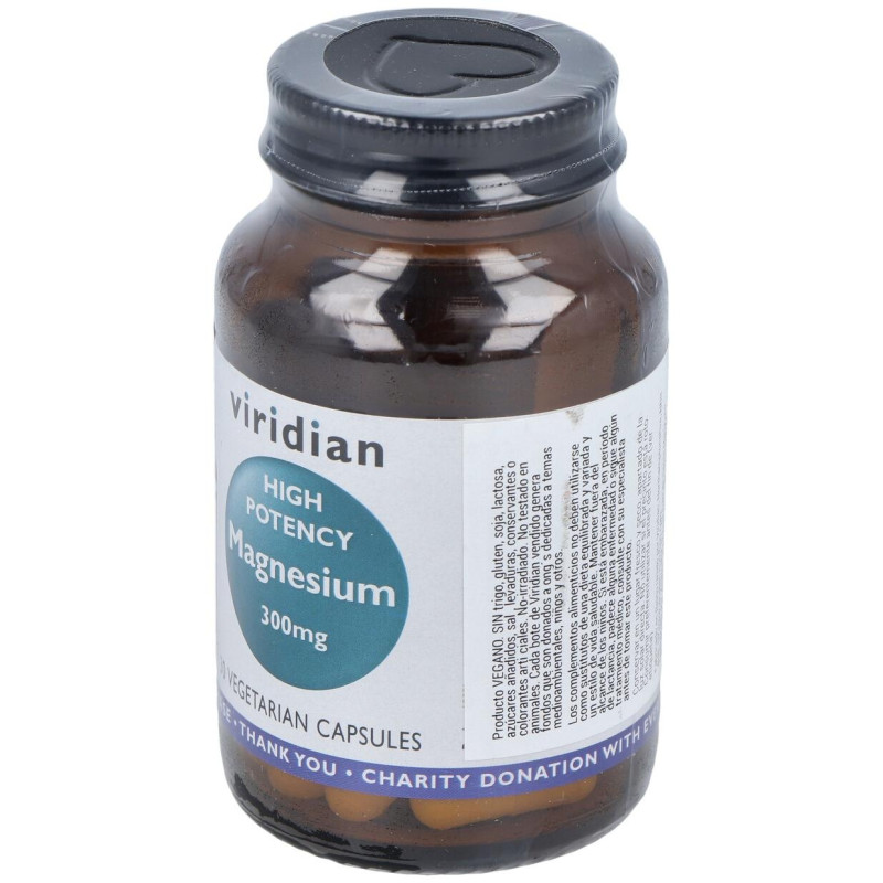 Magnesio Alta Potencia 300mg. 30cap.veg - Viridian