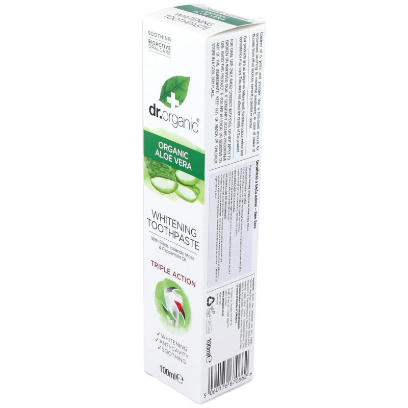 Pasta de Dientes Aloe Vera Organico 100ml - Dr. Organic
