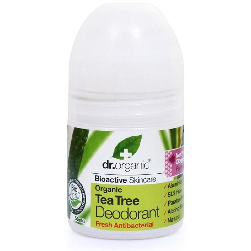 Bioactive Organic Tea Tree Deodorant Roll - On 50 ml - Dr. Organic