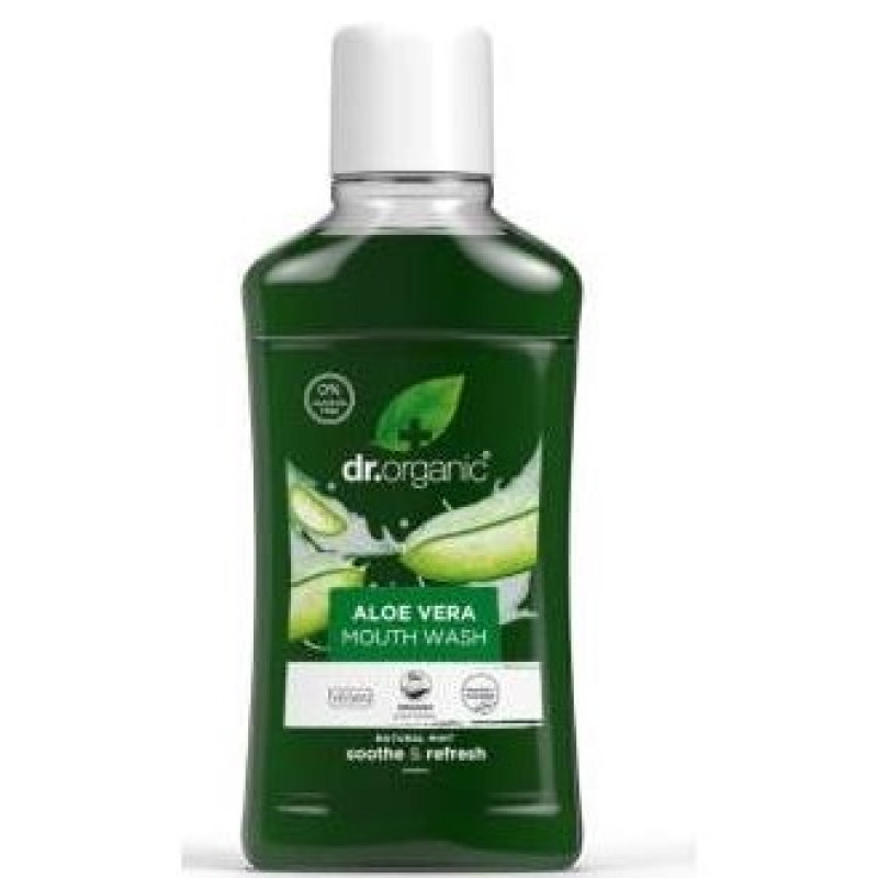 Enjuague Bucal Aloe Vera Organico 500ml - Dr. Organic
