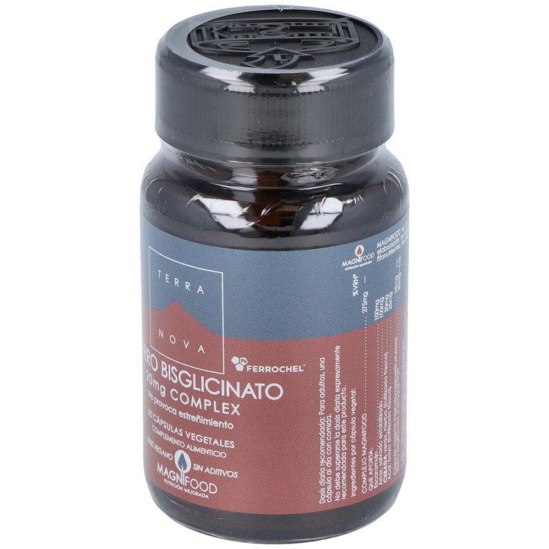 Hierro Bisglicinato 20Mg. 50Vcap.