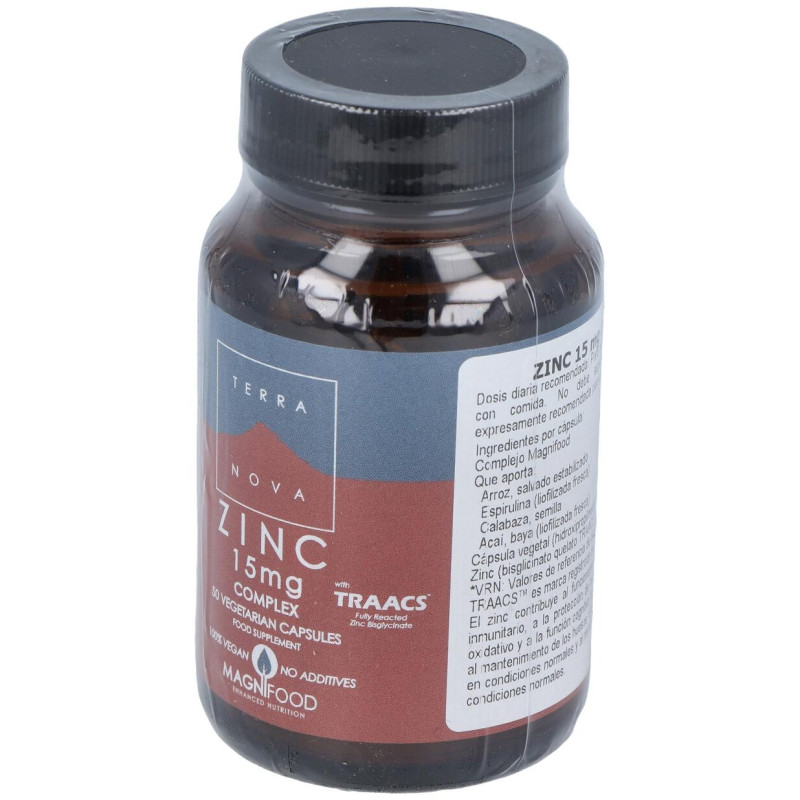 Terranova Zinc 15 Mg Complex 50 Cápsulas